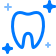 Blue tooth icon illustrating teeth whitening