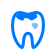 Blue tooth icon illustrating cleaning and exams
